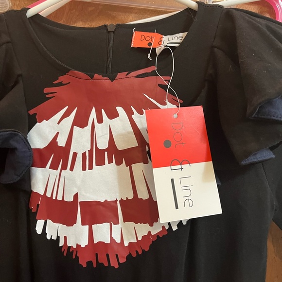 Girl’s size 10 NWT Dot and Line Blue Dress - Picture 4 of 5